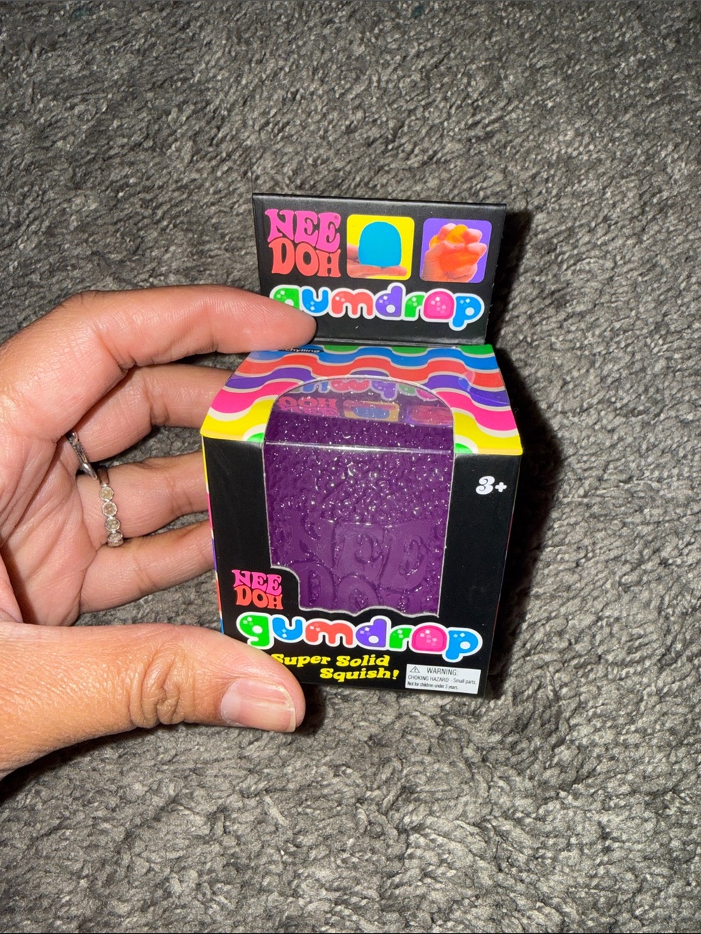 Nee Doh Gumdrop Super Solid Squish! - Purple